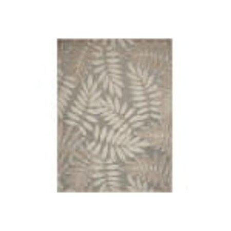 Homeroots 8 x 11 ft. Natural Leaves Indoor & Outdoor Area Rug 384960